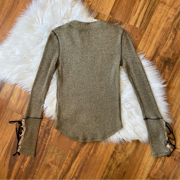 Free People Mountaineer Lace Up Cuff Top - Picture 7 of 16
